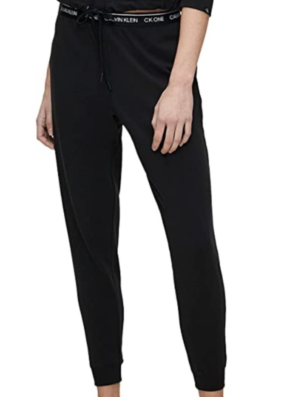 Calvin Klein Black Jogger Sweatpants with Black Logo Waistband
